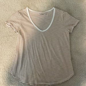 V neck Abercrombie and Fitch stripped Tshirt.